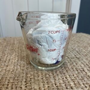 Anchor Hocking Fire King 498 Vintage 2 Cup Measuring Glass Ovenproof Made In USA